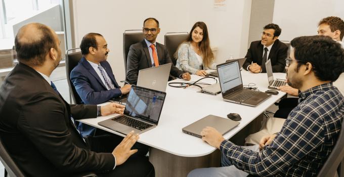 Group sitting at table