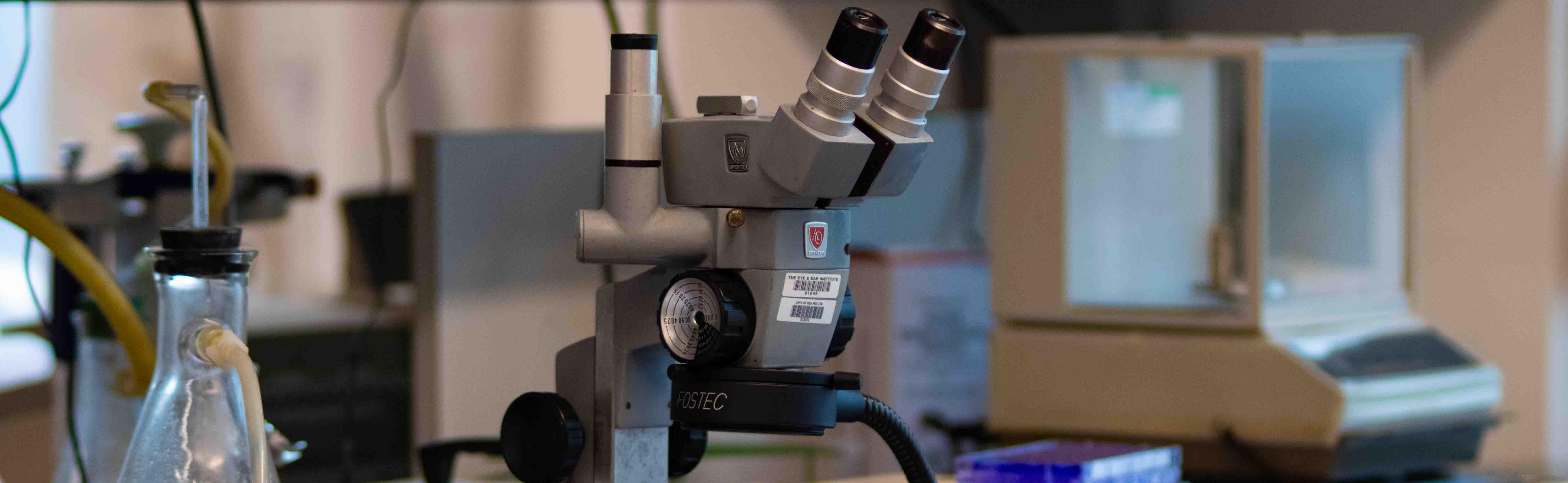 Microscope at a labspace